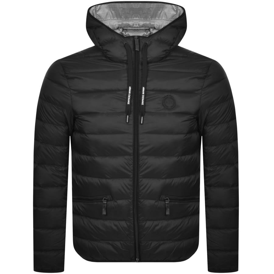 Alternative Image for ProductArmani Exchange Hooded Down Jacket Black1